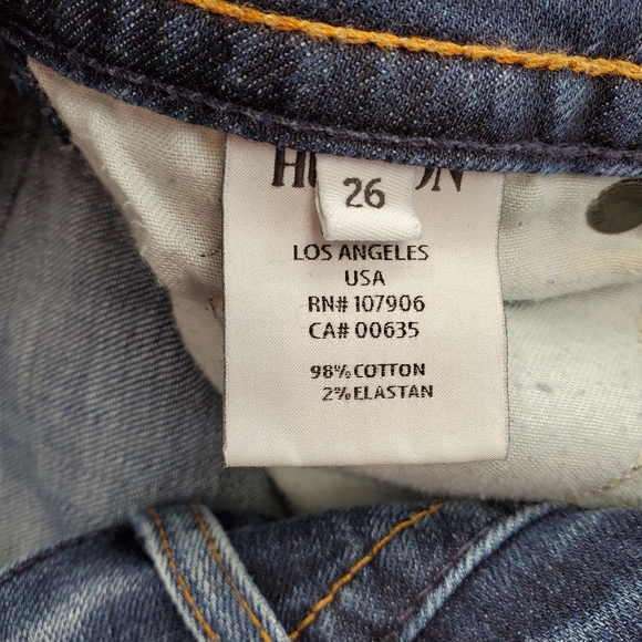 Hudson Blue Jeans Signature Bootcut Dk Wash Flap-Pocket Stretch Wmn 26 (28x29.5) - Picture 10 of 11